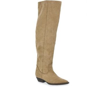 Time and Tru Over the Knee Tan Boots